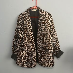 Black, white, pink print Blazer size XL